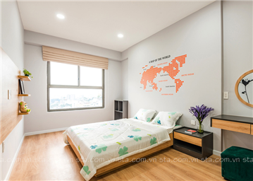 Dự toán mẫu nội thất cho căn hộ dịch vụ 2 phòng ngủ